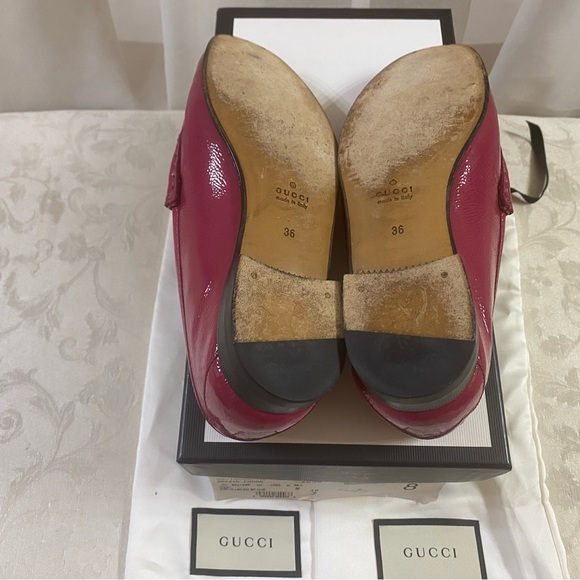 ❌Sold❌Gucci Horsebit Pink Patent Leather Loafers😍like new - Picture 11 of 11